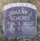 Scherff, Johann J. Headstone